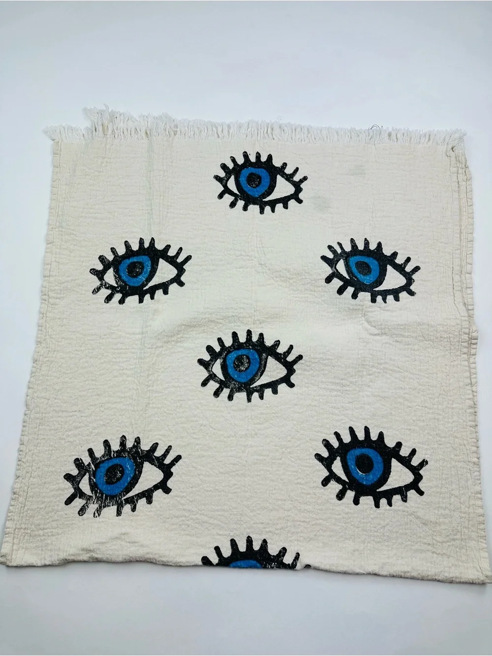 GY Special Collection Turkish Cotton Muslin Full Size Towel Evil Eye Print
